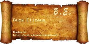 Buck Elizeus névjegykártya